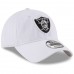 Men's Oakland Raiders New Era White Core Classic 9TWENTY Adjustable Hat 2934440